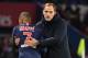 Paris Saint-Germain's French forward Kylian Mbappe (L) is congratulated by Paris Saint-Germain's German coach Thomas Tuchel at the end of the French L1 football match between Paris Saint-Germain (PSG) and Stade Rennais FC, at the Parc des Princes stadium, in Paris, on January 27, 2019. (Photo by FRANCK FIFE / AFP) (Photo credit should read FRANCK FIFE/AFP/Getty Images)