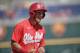 Ohio State's Dominic Canzone (33) celebrates after he scored on a single RBI hit by Brady Cherry in the inning of the NCAA Big Ten baseball championship game against Nebraska in Omaha, Neb., Sunday, May 26, 2019. (AP Photo/Nati Harnik)