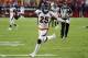 Denver Broncos cornerback Chris Harris (25) celebrates his interception for a touchdown against the Arizona Cardinals during the first half of an NFL football game, Thursday, Oct. 18, 2018, in Glendale, Ariz. (AP Photo/Rick Scuteri)