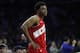 Toronto Raptors' Kyle Lowry looks on during the second half of Game 6 of a second-round NBA basketball playoff series against the Philadelphia 76ers, Thursday, May 9, 2019, in Philadelphia. 76ers won 112-101. (AP Photo/Chris Szagola)