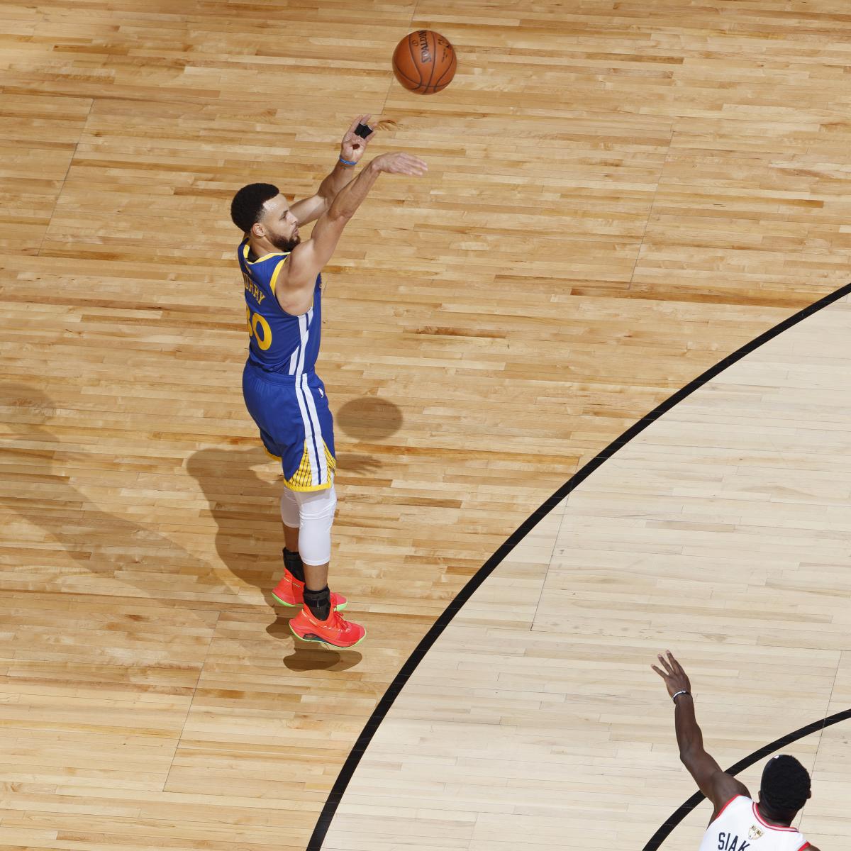 Warriors' Steph Curry 1st Player to Make 100 Career 3s in NBA