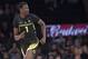 Oregon center Bol Bol runs down court during the first half of an NCAA college basketball game against Iowa in the 2K Empire Classic, Thursday, Nov. 15, 2018, at Madison Square Garden in New York. (AP Photo/Mary Altaffer)