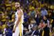 OAKLAND, CALIFORNIA - JUNE 05: Stephen Curry #30 of the Golden State Warriors reacts late in the game against the Toronto Raptors during Game Three of the 2019 NBA Finals at ORACLE Arena on June 05, 2019 in Oakland, California. NOTE TO USER: User expressly acknowledges and agrees that, by downloading and or using this photograph, User is consenting to the terms and conditions of the Getty Images License Agreement. (Photo by Ezra Shaw/Getty Images)