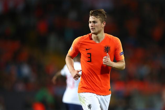 GUIMARAES, PORTUGAL - JUNE 06: Matthijs de Ligt of Netherlands during the UEFA Nations League Semi-Final match between the Netherlands and England at Estadio D. Afonso Henriques on June 6, 2019 in Guimaraes, Portugal. (Photo by Robbie Jay Barratt - AMA/Getty Images)