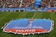An overview of the opening ceremony ahead of the Women's World Cup Group A soccer match between France and South Korea, at the Parc des Princes in Paris, Friday, June 7, 2019. (AP Photo/Francois Mori)