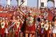 LOS ANGELES - NOVEMBER 1986: The USC Trojans marching band performs during a November 1986 game at the Coliseum in Los Angeles, California. (Photo by Bernstein Associates/Getty Images)