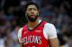 DALLAS, TEXAS - MARCH 18: Anthony Davis #23 of the New Orleans Pelicans walks off the court against the Dallas Mavericks in the first half at American Airlines Center on March 18, 2019 in Dallas, Texas. NOTE TO USER: User expressly acknowledges and agrees that, by downloading and or using this photograph, User is consenting to the terms and conditions of the Getty Images License Agreement. (Photo by Tom Pennington/Getty Images)