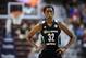 New York Liberty's Swin Cash reacts during the second half of a WNBA basketball game against the Connecticut Sun, Thursday, June 16, 2016, in Uncasville, Conn. (AP Photo/Jessica Hill)