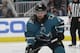 San Jose Sharks defenseman Erik Karlsson against the Colorado Avalanche during an NHL hockey game in San Jose, Calif., Saturday, April 6, 2019. (AP Photo/Jeff Chiu)