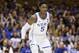 Duke's RJ Barrett (5) guards his opponent during the second half of an NCAA college basketball game against Syracuse in Durham, N.C., Monday, Jan. 14, 2019. Syracuse won 95-91. (AP Photo/Gerry Broome)