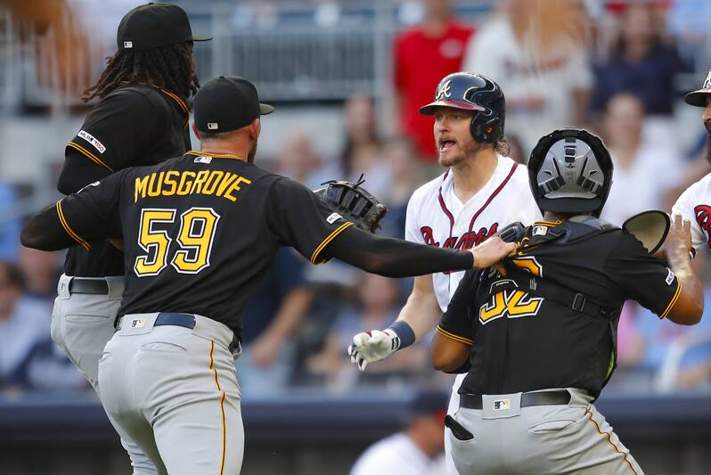 Video Braves Josh Donaldson Pirates Joe Musgrove Spark Bench