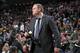 MILWAUKEE, WI - MAY 17: Assistant Coach Taylor Jenkins of the Milwaukee Bucks looks on against the Toronto Raptors during Game Two of the Eastern Conference Finals on May 17, 2019 at the Fiserv Forum in Milwaukee, Wisconsin. NOTE TO USER: User expressly acknowledges and agrees that, by downloading and/or using this photograph, user is consenting to the terms and conditions of the Getty Images License Agreement. Mandatory Copyright Notice: Copyright 2019 NBAE (Photo by Nathaniel S. Butler/NBAE via Getty Images)