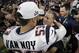 New England Patriots' Kyle Van Noy (53) hugs head coach Bill Belichick after the NFL Super Bowl 53 football game against the Los Angeles Rams, Sunday, Feb. 3, 2019, in Atlanta. The Patriots won 13-3. (AP Photo/Matt Rourke)