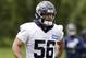 Seattle Seahawks' Mychal Kendricks stands on the field during an NFL football practice Tuesday, May 21, 2019, in Renton, Wash. (AP Photo/Elaine Thompson)