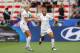 NICE, FRANCE - JUNE 09: Nikita Parris of England celebrates with teammate Steph Houghton after scoring her team's first goal during the 2019 FIFA Women's World Cup France group D match between England and Scotland at Stade de Nice on June 09, 2019 in Nice, France. (Photo by Richard Heathcote/Getty Images)