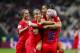 REIMS, FRANCE - JUNE 11: Alex Morgan #13 of USA celebrates her fifth goal with Megan Rapinoe #15, Mallory Pugh #2 and Carli Lloyd #10 of USA during the 2019 FIFA Women's World Cup France group F match between USA and Thailand at Stade Auguste Delaune on June 11, 2019 in Reims, France. (Photo by Catherine Steenkeste/Getty Images)
