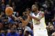 Golden State Warriors' Kevin Durant passes the ball in the first half of an NBA basketball game against the Minnesota Timberwolves Tuesday, March 19, 2019, in Minneapolis. (AP Photo/Jim Mone)