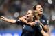 France's forward Eugenie Le Sommer (L) celebrates after scoring a goal during the France 2019 Women's World Cup Group A football match between France and Norway, on June 12, 2019, at the Nice Stadium in Nice, southeastern France. (Photo by CHRISTOPHE SIMON / AFP) (Photo credit should read CHRISTOPHE SIMON/AFP/Getty Images)