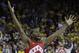 Toronto Raptors forward Kawhi Leonard celebrates after the Raptors defeated the Golden State Warriors in Game 6 of basketball's NBA Finals in Oakland, Calif., Thursday, June 13, 2019. (AP Photo/Ben Margot)