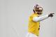 ASHBURN, VA - MAY 11: Dwayne Haskins Jr. #7 of the Washington Redskins looks on during Washington Redskins rookie camp on May 11, 2019 in Ashburn, Virginia. (Photo by Patrick McDermott/Getty Images)