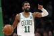 Boston Celtics' Kyrie Irving during the second quarter of an NBA basketball game against the Indiana Pacers Friday, March 29, 2019, in Boston. (AP Photo/Winslow Townson)