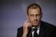 UEFA President Aleksander Ceferin listens to reporter's questions during a press conference at the end of the 43rd UEFA congress in Rome, Thursday, Feb. 7, 2019. Promising European soccer leaders that he won't be a