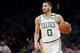 BOSTON, MASSACHUSETTS - MAY 06: Jayson Tatum #0 of the Boston Celtics dribbles against the Milwaukee Bucks during the second quarter of Game 4 of the Eastern Conference Semifinals during the 2019 NBA Playoffs at TD Garden on May 06, 2019 in Boston, Massachusetts. (Photo by Maddie Meyer/Getty Images)