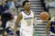 Vanderbilt guard Darius Garland plays against Alcorn State in the first half of an NCAA college basketball game Friday, Nov. 16, 2018, in Nashville, Tenn. (AP Photo/Mark Humphrey)