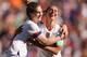 PARIS, FRANCE - JUNE 16: Morgan Brian and Carli Lloyd of the USA celebrate Carli's goal during the 2019 FIFA Women's World Cup France group F match between USA and Chile at Parc des Princes on June 16, 2019 in Paris, France. (Photo by Daniela Porcelli/Getty Images)
