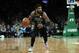 Boston Celtics' Kyrie Irving during the second quarter in Game 1 of a first-round NBA basketball playoff series against the Indiana Pacers, Sunday, April 14, 2019, in Boston. (AP Photo/Winslow Townson)