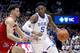 Duke's RJ Barrett (5) drives against North Carolina State's Devon Daniels (24) during the second half of an NCAA college basketball game in Durham, N.C., Saturday, Feb. 16, 2019. (AP Photo/Chris Seward)
