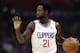 Los Angeles Clippers' Patrick Beverley during an NBA basketball game Tuesday, March 19, 2019, in Los Angeles. (AP Photo/Marcio Jose Sanchez)