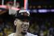 Toronto Raptors guard Danny Green celebrates after the Raptors defeated the Golden State Warriors Game 6 of basketball's NBA Finals in Oakland, Calif., Thursday, June 13, 2019. (AP Photo/Ben Margot)