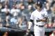 NEW YORK, NEW YORK - MARCH 30: Giancarlo Stanton #27 of the New York Yankees reacts after being walked to first during the first inning of the game against the Baltimore Orioles at Yankee Stadium on March 30, 2019 in the Bronx borough of New York City. (Photo by Sarah Stier/Getty Images)
