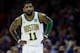 Boston Celtics' Kyrie Irving in action during an NBA basketball game against the Philadelphia 76ers, Wednesday, March 20, 2019, in Philadelphia. (AP Photo/Matt Slocum)