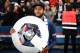 Paris Saint-Germain's Brazilian forward Neymar celebrates with the champion's trophy at the end of the French L1 football match between Paris Saint-Germain (PSG) and Dijon at the Parc des Princes stadium in Paris on May 18, 2019. (Photo by FRANCK FIFE / AFP) (Photo credit should read FRANCK FIFE/AFP/Getty Images)