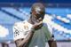 French defender Ferland Mendy (L) and Real Madrid's president Florentino Perez pose during the official presentation of the footballer as new player of the Spanish club at the Santiago Bernabeu stadium in Madrid on June 19, 2019. (Photo by OSCAR DEL POZO / AFP) (Photo credit should read OSCAR DEL POZO/AFP/Getty Images)