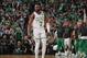 BOSTON, MA - MAY 3: Jaylen Brown #7 of the Boston Celtics reacts during a game against the Milwaukee Bucks during Game Three of the Eastern Conference Semi Finals of the 2019 NBA Playoffs on May 3, 2019 at the TD Garden in Boston, Massachusetts. NOTE TO USER: User expressly acknowledges and agrees that, by downloading and or using this photograph, User is consenting to the terms and conditions of the Getty Images License Agreement. Mandatory Copyright Notice: Copyright 2019 NBAE (Photo by Nathaniel S. Butler/NBAE via Getty Images)