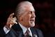 Miami Heat president Pat Riley speaks during a ceremony retiring the jersey of former Heat player Chris Bosh at halftime of an NBA game between the Heat and the Orlando Magic, Tuesday, March 26, 2019, in Miami. Bosh played 13 seasons, the first seven in Toronto and the last six in Miami. He averaged 19.2 points and 8.5 rebounds, was an All-Star 11 times and won two championships. (AP Photo/Joe Skipper)