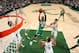 MILWAUKEE, WI - MAY 8: Kyrie Irving #11 of the Boston Celtics shoots the ball against the Milwaukee Bucks during Game Five of the Eastern Conference Semifinals of the 2019 NBA Playoffs on May 8, 2019 at the Fiserv Forum in Milwaukee, Wisconsin. NOTE TO USER: User expressly acknowledges and agrees that, by downloading and/or using this photograph, user is consenting to the terms and conditions of the Getty Images License Agreement. Mandatory Copyright Notice: Copyright 2019 NBAE (Photo by Gary Dineen/NBAE via Getty Images)