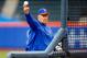 NEW YORK, NY - APRIL 07: New York Mets assistant minor league pitching coordinator Phil Regan throws batting practice before a game between the Mets and the Miami Marlins at Citi Field on April 7, 2017 in the Flushing neighborhood of the Queens borough of New York City. (Photo by Jim McIsaac/Getty Images)