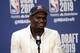 BROOKLYN, NY - JUNE 20: Zion Williamson is interviewed after being drafted by the New Orleans Pelicans during the 2019 NBA Draft on June 20, 2019 at the Barclays Center in Brooklyn, New York. NOTE TO USER: User expressly acknowledges and agrees that, by downloading and/or using this photograph, user is consenting to the terms and conditions of the Getty Images License Agreement. Mandatory Copyright Notice: Copyright 2019 NBAE (Photo by Ryan McGilloway/NBAE via Getty Images)