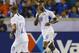 HOUSTON, TEXAS - JUNE 21: Leandro Bacuna #10 of Curacao scores against Honduras in the first half during the CONCACAF Gold Cup Group C game between Honduras and Curacao at BBVA Stadium on June 21, 2019 in Houston, (Photo by Bob Levey/Getty Images)