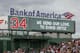 BOSTON, MA - JUNE 10: A moment of reflection is held as a message is displayed on the scoreboard for former designated hitter David Ortiz of the Boston Red Sox before a game against the Texas Rangers on June 10, 2019 at Fenway Park in Boston, Massachusetts. Ortiz was injured after being shot in the Dominican Republic. (Photo by Billie Weiss/Boston Red Sox/Getty Images)