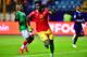 Guinea's forward Sory Kaba celebrates his goal during the 2019 Africa Cup of Nations (CAN) football match between Guinea and Madagascar at Alexandria Stadium on June 22, 2019. (Photo by Giuseppe CACACE / AFP) (Photo credit should read GIUSEPPE CACACE/AFP/Getty Images)