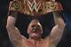 Brock Lesnar celebrates after winning the WWE Universal Championship match as part of as part of the World Wrestling Entertainment (WWE) Crown Jewel pay-per-view at the King Saud University Stadium in Riyadh on November 2, 2018. (Photo by Fayez Nureldine / AFP) (Photo credit should read FAYEZ NURELDINE/AFP/Getty Images)