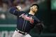 Atlanta Braves starting pitcher Mike Foltynewicz throws to the Washington Nationals during a baseball game, Saturday, June 22, 2019, in Washington. (AP Photo/Patrick Semansky)