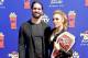 SANTA MONICA, CALIFORNIA - JUNE 15: Seth Rollins and Becky Lynch attend the 2019 MTV Movie and TV Awards at Barker Hangar on June 15, 2019 in Santa Monica, California. (Photo by Frazer Harrison/Getty Images for MTV)
