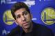 Golden State Warriors General Manager Bob Myers during a media conference Monday, June 11, 2018, in Oakland, Calif. (AP Photo/Ben Margot)