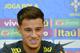 Brazil's player Philippe Coutinho speaks during a press conference at the end of a trainning session in Porto Alegre, Rio Grande do Sul, Brazil, on June 24, 2019, during the Copa America football tournament. (Photo by RAUL ARBOLEDA / AFP) (Photo credit should read RAUL ARBOLEDA/AFP/Getty Images)